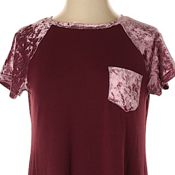 Wallflower Velvet Detail Short-Sleeve Dress sz S - Picture 2 of 3